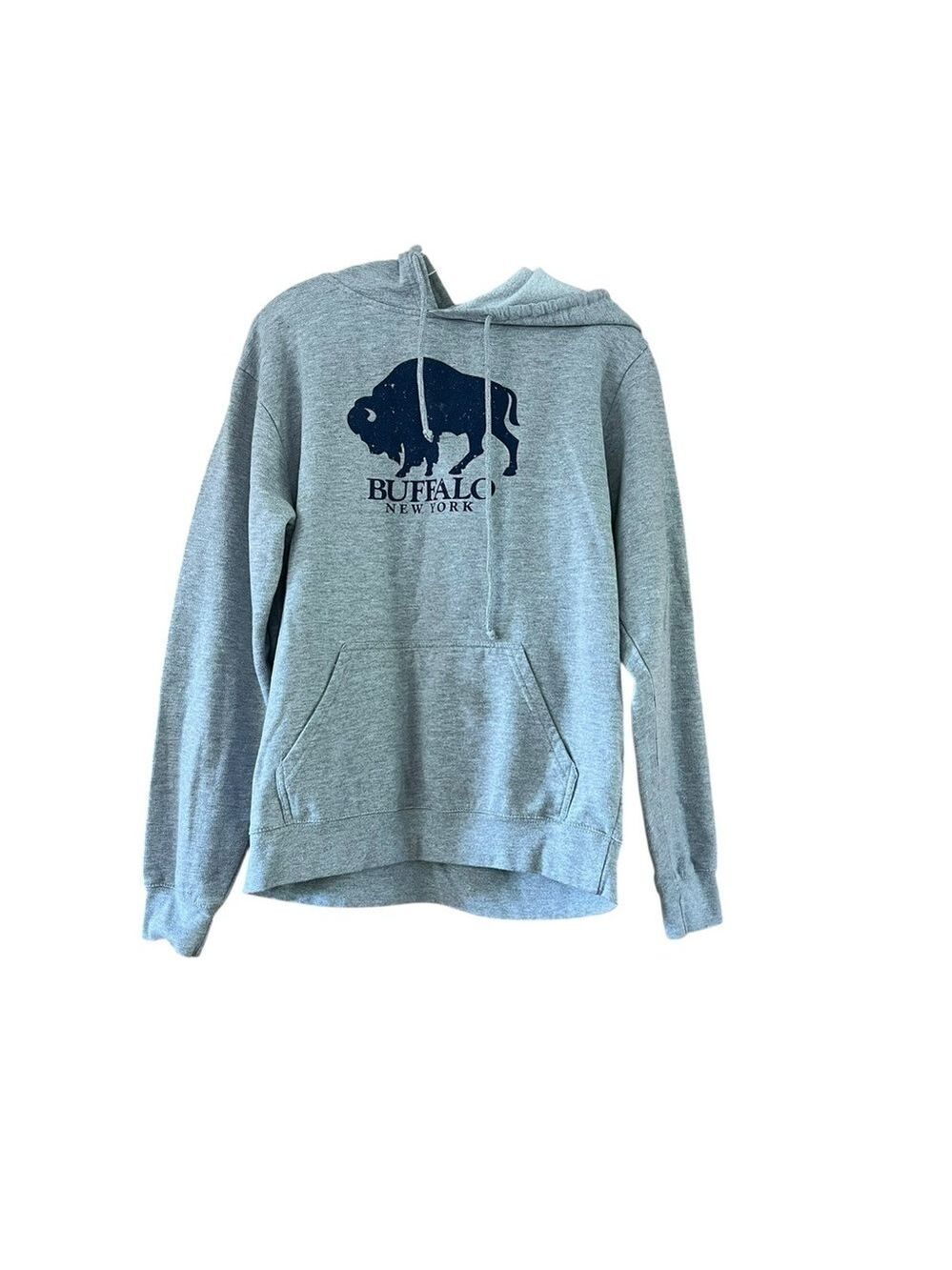 Delta Gray Hoodie Navy Buffalo Design